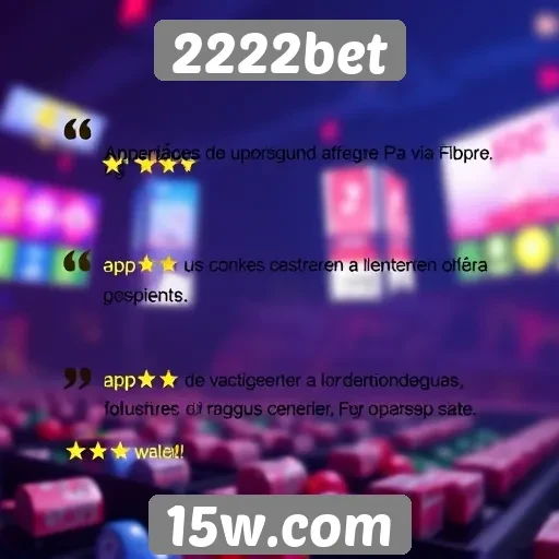 Avaliações de jogadores sobre o 2222bet são positivas